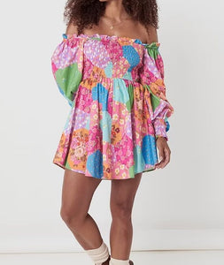 Elastic Chest Dresses,Bohemian Mini Dress