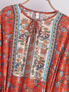 Bohemian Maxi Dress,Boho Dress Robe,Beach Cover-ups