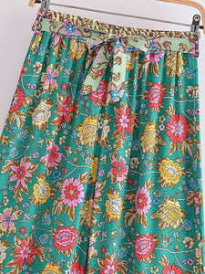 Floral Two Piece Suits,Bohemian 2 Pieces Outfits,Boho Sets