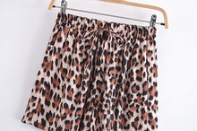 Load image into Gallery viewer, Leopard Floral Print ,Bohemian Short ,Boho Loose Shorts
