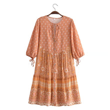 Load image into Gallery viewer, Beach Bohemian Dresses,Cotton Mini Dress
