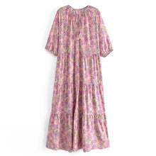 Load image into Gallery viewer, Floral Print ,Bohemian Maxi Dress,Boho Dresses Robe
