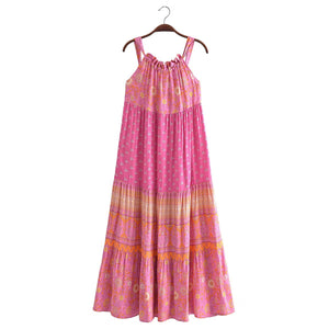 Ruffles Strap Dresses,Bohemian Maxi Dress