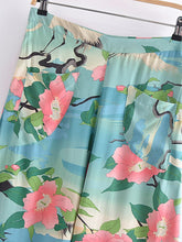 Load image into Gallery viewer, Green Crane Wide Leg Pant,Loose Boho Pants
