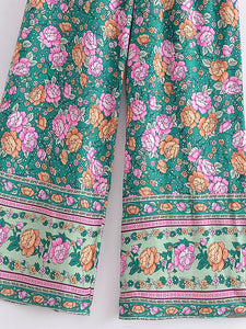 Bohemian Wide Leg Pants ,Loose Boho Pants