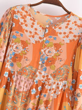 Load image into Gallery viewer, Lantern Sleeve Dresses,Bohemian Mini Dress
