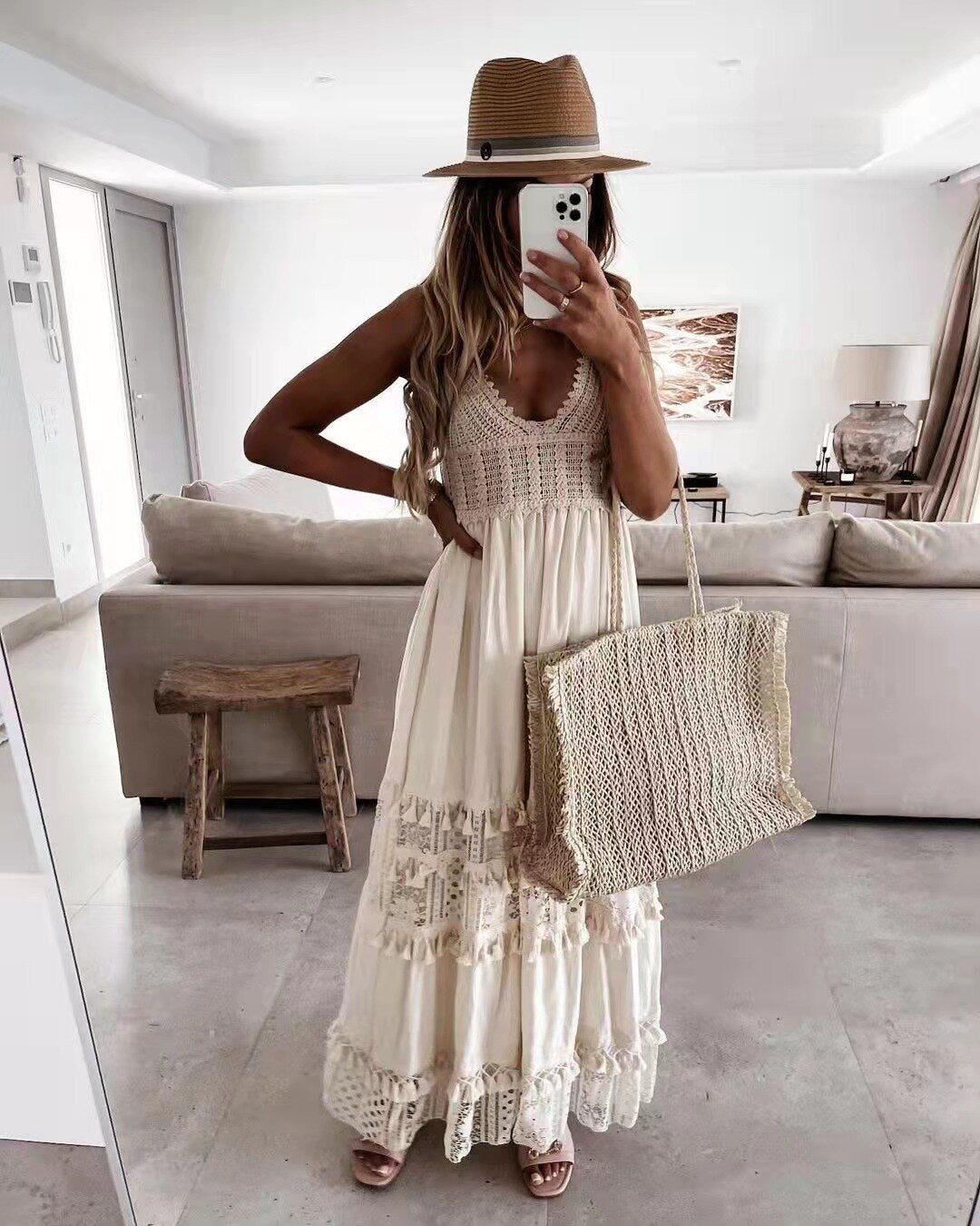 Backless Maxi Dress,White Boho Dresses Boho Queens Backless Maxi Dress,White Boho Dresses Boho Queens