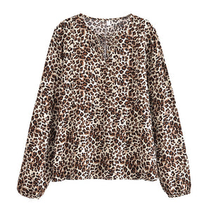Leopard Print ,Bohemian Blouse Shirts ,Boho Shirt