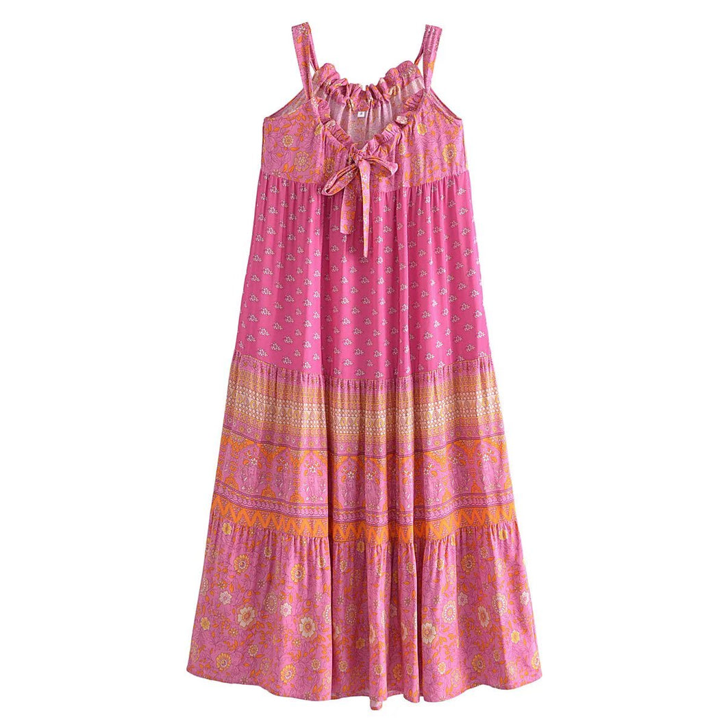 Ruffles Strap Dresses,Bohemian Maxi Dress