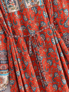 Bohemian Maxi Dress,Boho Dress Robe,Beach Cover-ups
