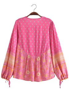 Floral Bohemian Blouse, Vintage Shirts