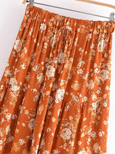 Load image into Gallery viewer, Elastic Waist Boho Skirt,A-line Maxi Skirts
