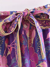 Load image into Gallery viewer, Purple Floral Print ,Bohemian Wide Leg Pants,Loose Boho Pant
