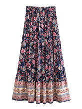 Load image into Gallery viewer, Beach Bohemian Floral Print , High Elastic Waist ,Boho Maxi Skirts
