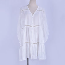 Load image into Gallery viewer, Solid Hollow Out Shirt,Boho Shirts
