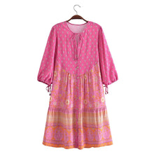 Load image into Gallery viewer, Beach Bohemian Dresses,Cotton Mini Dress
