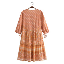 Load image into Gallery viewer, Beach Bohemian Dresses,Cotton Mini Dress
