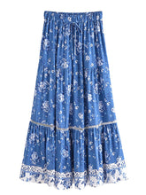Load image into Gallery viewer, Elastic Waist Boho Skirt,A-line Maxi Skirts
