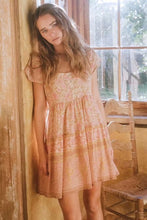 Load image into Gallery viewer, Floral print, deep V-neck, mini dress, Boho happie dresses

