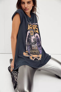 Boho Tees,Vintage T shirt ,statue floral print