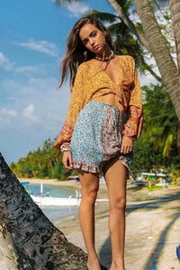 Boho Skirt, Mini Skirt, Wild Flower