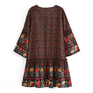 Mini Dress, Boho Sundress,Bohemian Cover up