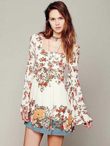 Mini Dress, Boho Dress,Floral Print